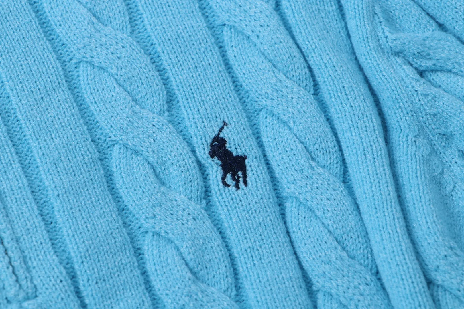 P230 RALPH LAUREN Ralph Lauren seven-color classic small label embroidered stand-collar long-sleeved half-zip knitted sweater tops for men and women seven colors Color: black white gray royal blue pink sky blue khaki code number: S M L XL material: cotton
